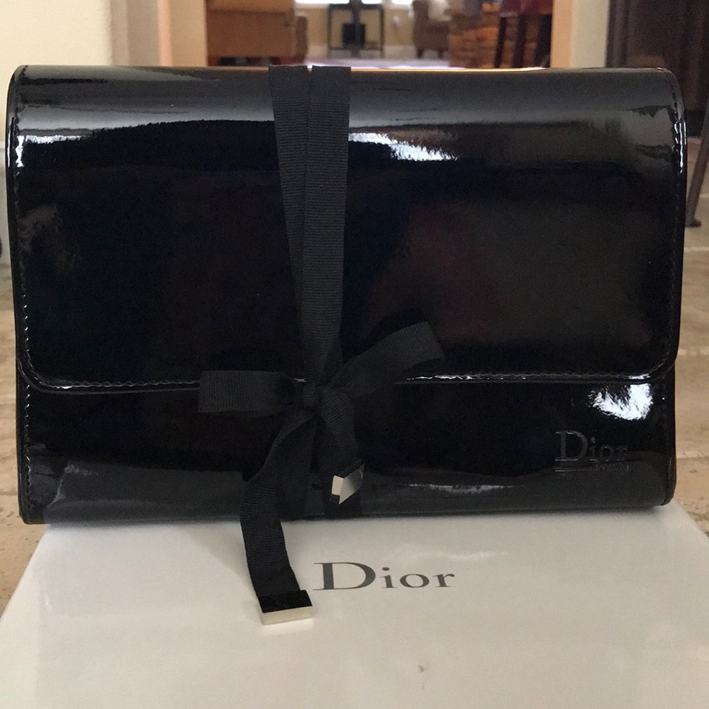 Dior Black Patent Clutch/Pouch
